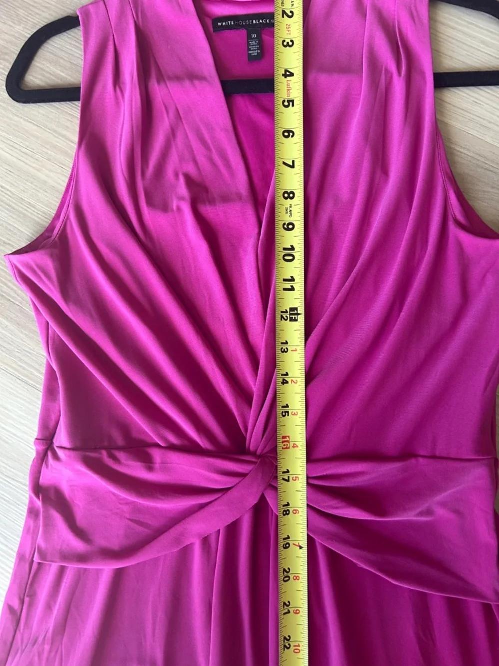 WHBM Sleeveless A-Line Midi Dress 10 Pink Wedding Office Travel Barbie Twist